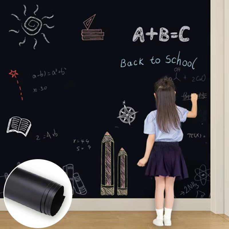 TABLEAU NOIR MAGNÉTIQUE  AUTO-ADHÉSIF POUR ÉCRIRE ET EFFACER FACILEMENT